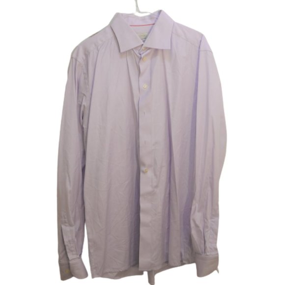 Eton Men's Contemporary Fit Long Sleeve Textured Dress Shirt White Size 17.5 - Picture 1 of 4
